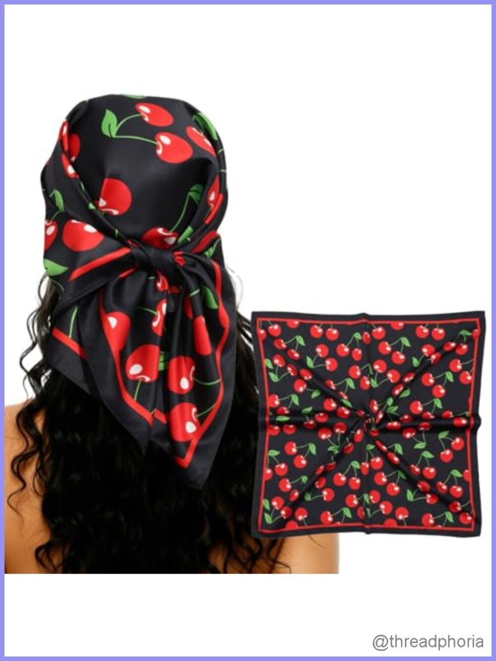 Satin Hair Scarf Bandana Polyester Womens Head Wrap Lightweight Neck Scarf